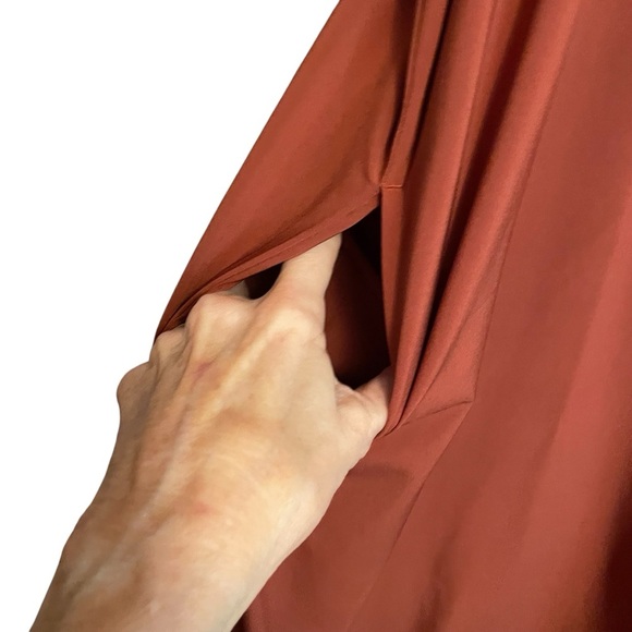 Athletic style Rust Tank Dress-Size 1X-Racer Back-Stretch-Pockets-CLEANED - Picture 3 of 8